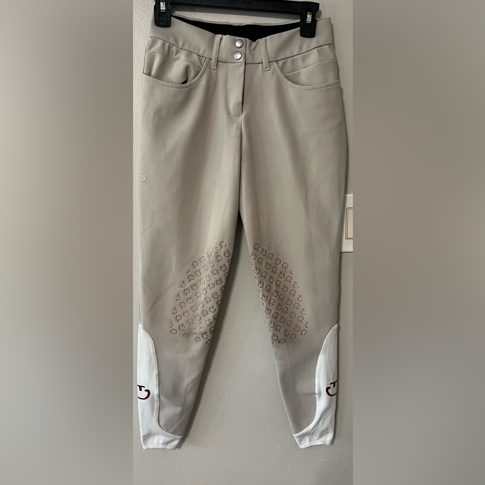 Cavalleria Toscana Riding Pants Sz 10 Beige Knee Grip Equestrian